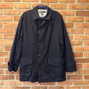 Vintage Polo Ralph Lauren Jacket Mens Large Blue Field Parka Chore Rain Lined